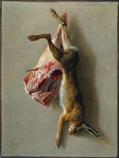 Jean-Baptiste Oudry A Hare and a Leg of Lamb Spain oil painting art
